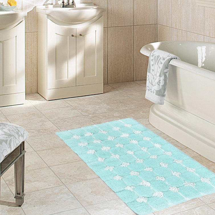 World Menagerie Swanley Tail Rectangle 100 Cotton NonSlip Bath Rug